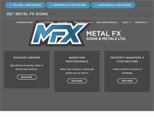 Tablet Screenshot of metalfx.ca